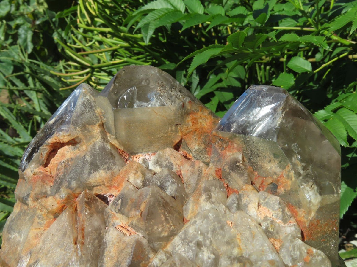 Polished Extra Large Double Terminated Smokey Window Quartz Crystal x 1 From Akansobe, Madagascar - TopRock