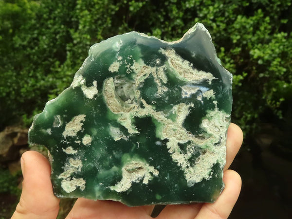 Polished Green Mtorolite / Emerald Chrome Chrysoprase Slices  x 4 From Zimbabwe - TopRock