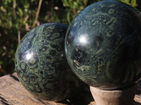 Polished Stromatolite / Kambamba Jasper Spheres  x 2 From Katsepy, Madagascar - Toprock Gemstones and Minerals