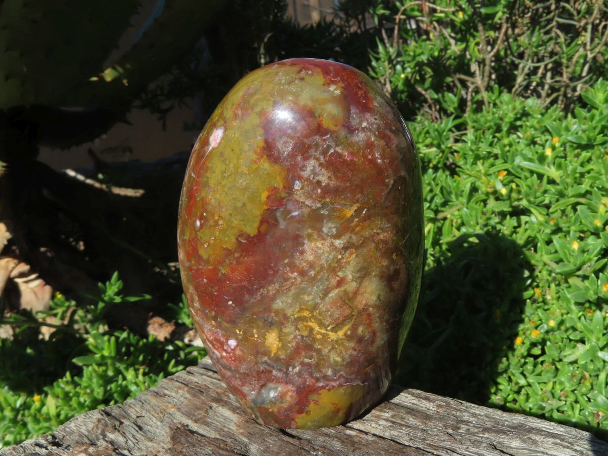 Polished Ocean Jasper Standing Free Forms x 3 From Madagascar - TopRock