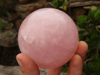 Polished Pink Rose Quartz Spheres  x 2 From Madagascar - Toprock Gemstones and Minerals