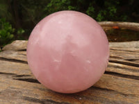 Polished Pink Rose Quartz Spheres  x 2 From Madagascar - Toprock Gemstones and Minerals