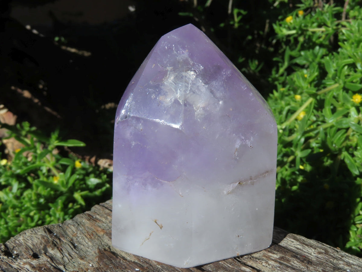 Polished Amethyst Smokey Quartz Crystal Points x 6 From Akansobe, Madagascar - TopRock
