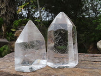 Polished Semi Optic Clear Quartz Points  x 12 From Madagascar - Toprock Gemstones and Minerals