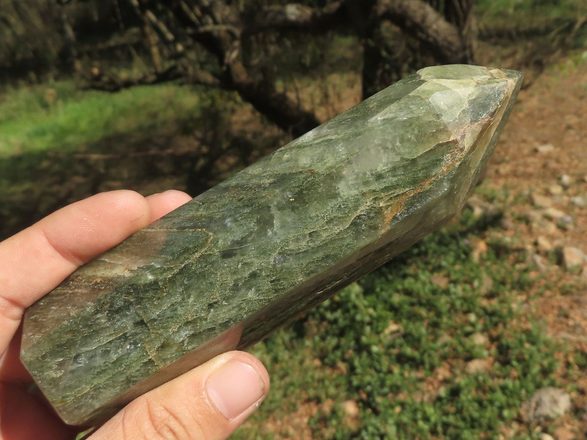 Polished Stunning Green Fuchsite Quartz Points x 4 From Andakatani, Madagascar - TopRock