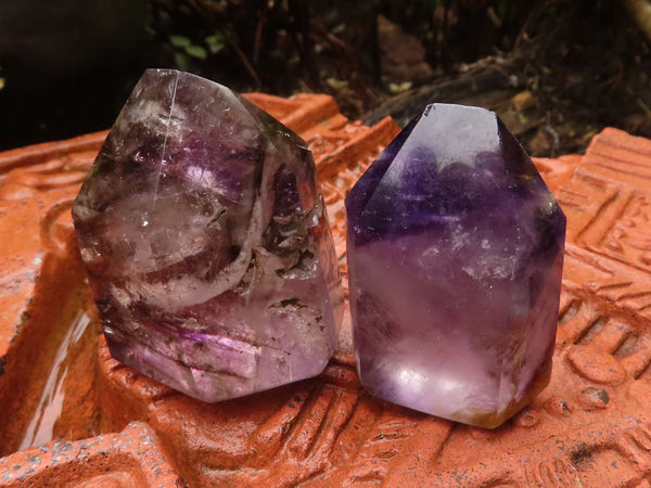 Polished Lovely Selection Of Window Amethyst Crystals  x 24 From Akansobe, Madagascar - TopRock