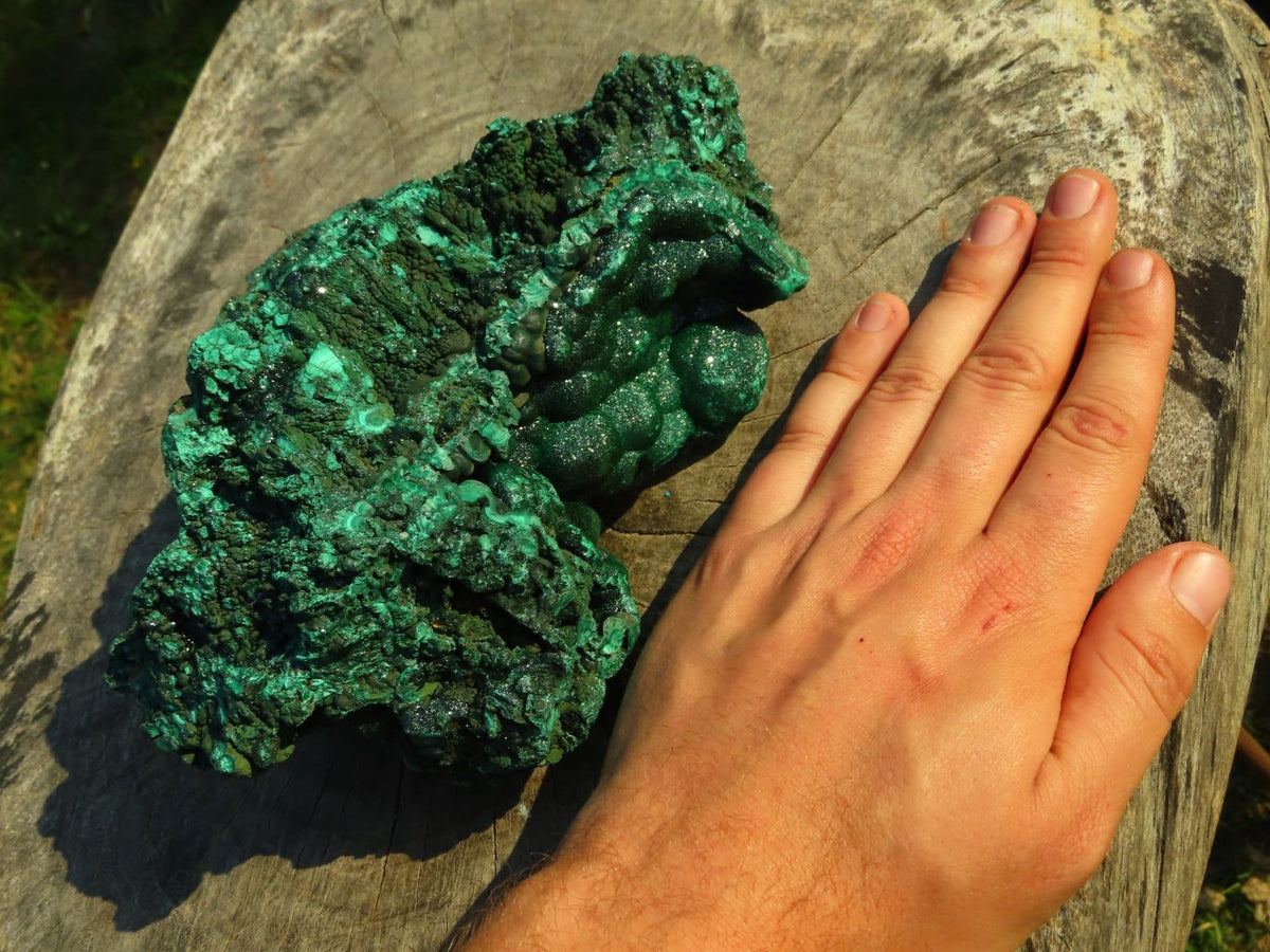 Natural Large Botryoidal Crystalline Malachite Specimen x 1 From Kambove, Congo - TopRock
