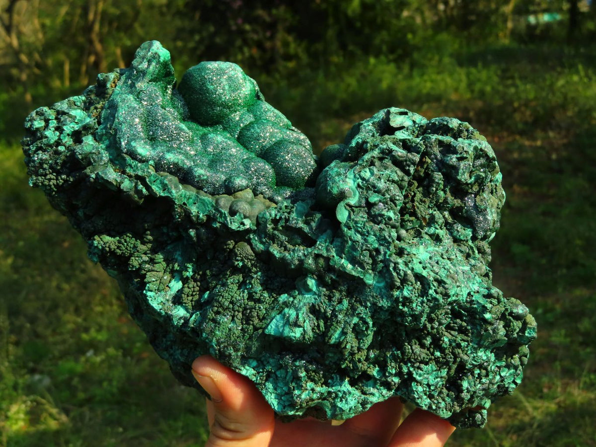 Natural Large Botryoidal Crystalline Malachite Specimen x 1 From Kambove, Congo - TopRock