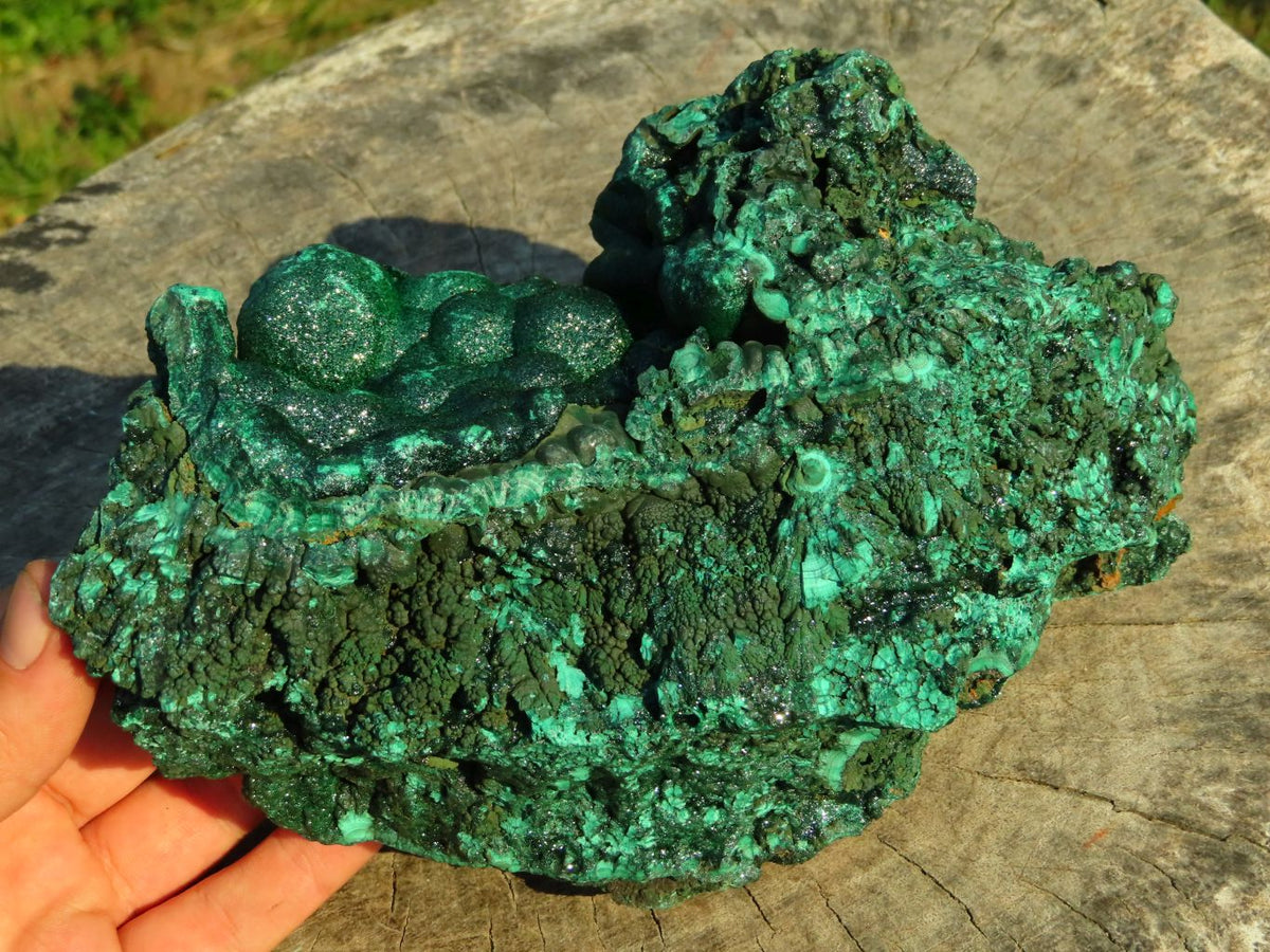 Natural Large Botryoidal Crystalline Malachite Specimen x 1 From Kambove, Congo - TopRock