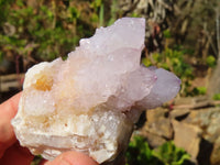 Natural Pale Lilac Spirit Quartz Clusters x 12 From Boekenhouthoek, South Africa - Toprock Gemstones and Minerals