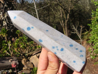 Polished Blue Spotted Spinel Quartz Points  x 4 From Madagascar - Toprock Gemstones and Minerals