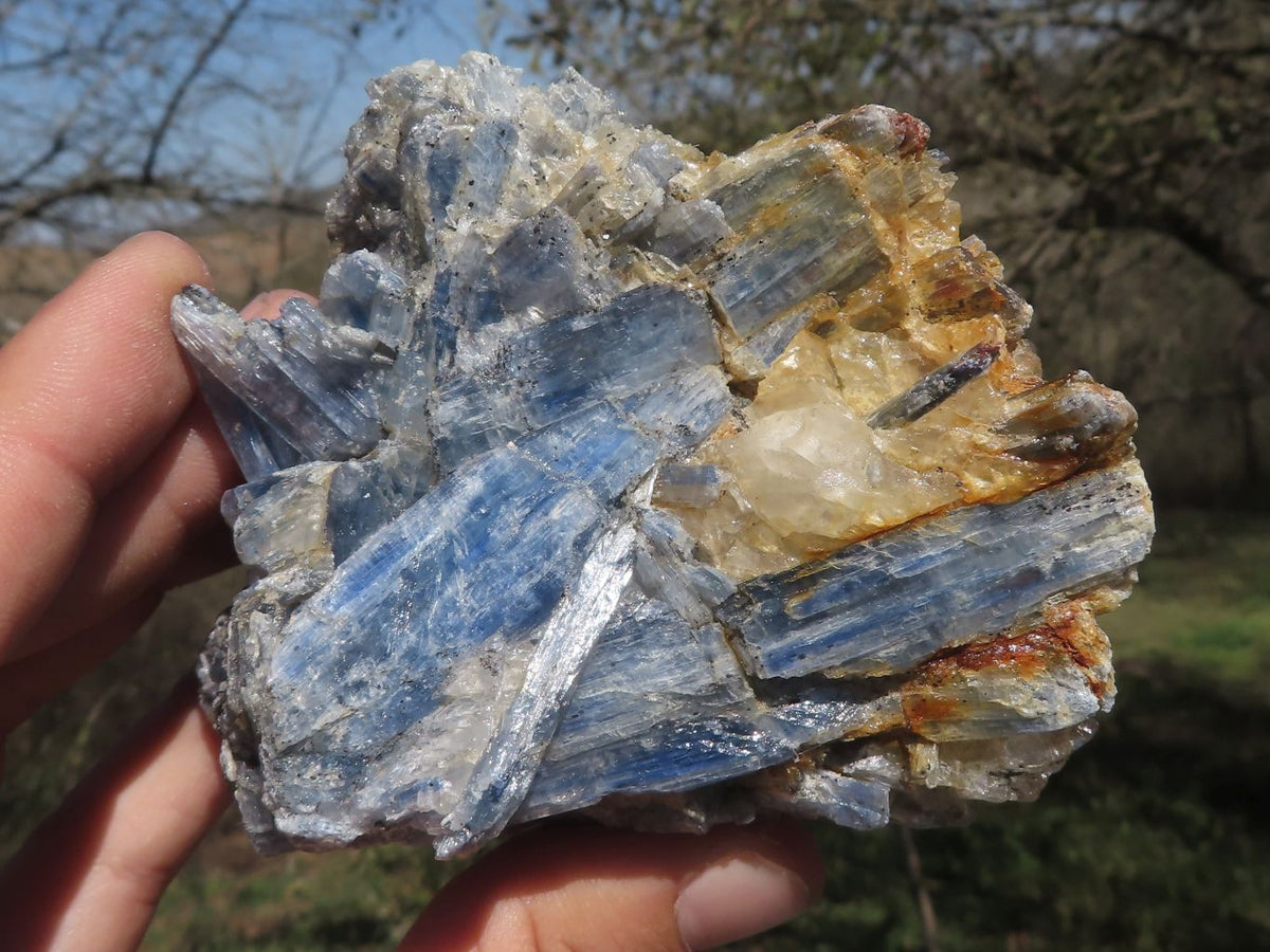 Natural Blue Kyanite Crystals In Schist Specimens x 6 From Karoi, Zimbabwe - TopRock