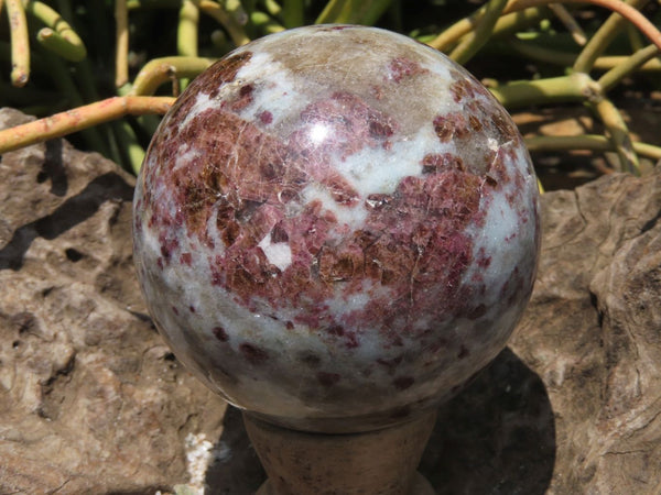 Polished Rubellite Spheres x 2 From Madagascar - TopRock