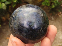 Polished Rare Iolite / Water Sapphire Spheres  x 4 From Northern Cape, South Africa - Toprock Gemstones and Minerals