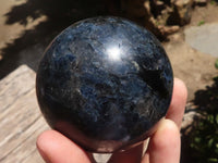 Polished Rare Iolite / Water Sapphire Spheres  x 2 From Madagascar - TopRock