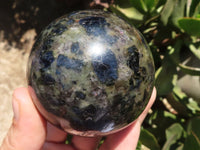 Polished Rare Iolite / Water Sapphire Spheres  x 2 From Madagascar - TopRock