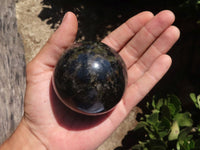 Polished Rare Iolite / Water Sapphire Spheres  x 2 From Madagascar - TopRock
