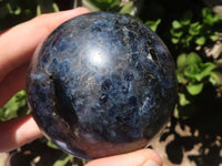 Polished Rare Iolite / Water Sapphire Spheres  x 2 From Madagascar - TopRock