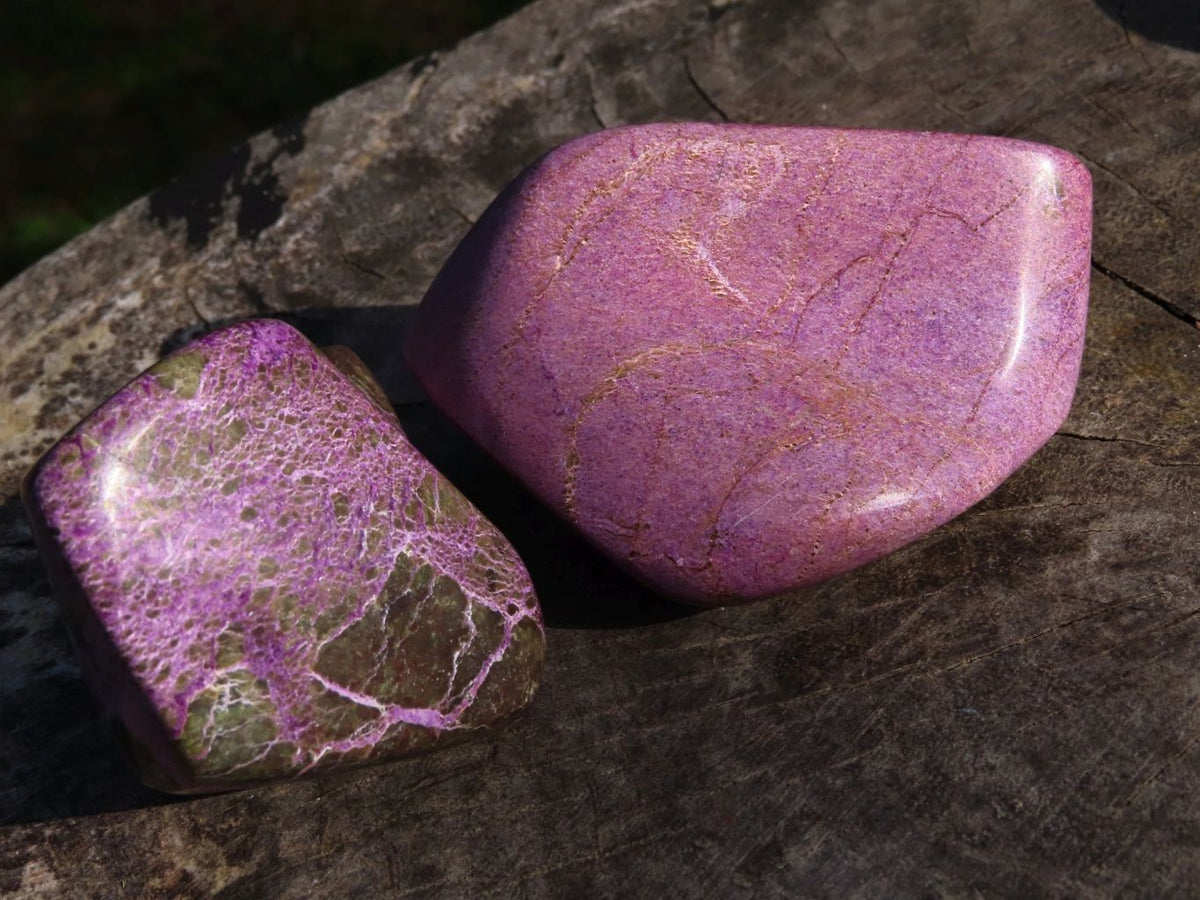 Polished Large Stichtite Free Forms x 4 From Barberton, South Africa - TopRock