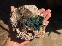 Natural Rare Ball Malachite On Drusy Quartz & Dolomite Matrix  x 1 From Kambove, Congo - Toprock Gemstones and Minerals