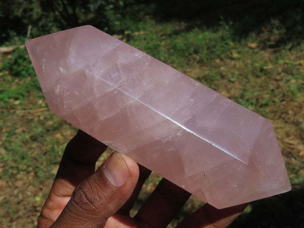 Polished Gemmy Rose Quartz Crystal Points x 4 From Madagascar - TopRock