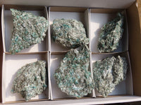 Natural Rare Emerald Mica In Matrix Cobbed Specimens x 6 From Mutoko, Zimbabwe - Toprock Gemstones and Minerals