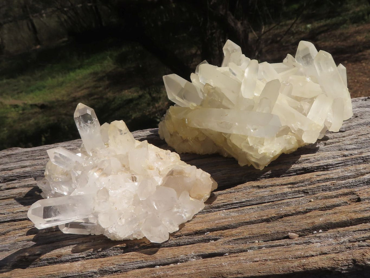 Natural Gorgeous Quartz Clusters With Semi Optic Crystals x 4 From Mandrosonoro, Madagascar - TopRock