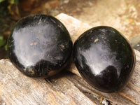 Polished Schorl Black Tourmaline Palm Stones  x 37 From Madagascar - Toprock Gemstones and Minerals
