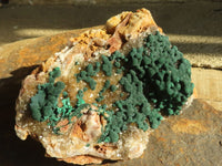 Natural Rare Ball Malachite On Drusy Quartz & Dolomite Matrix  x 1 From Kambove, Congo - Toprock Gemstones and Minerals