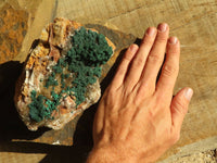 Natural Rare Ball Malachite On Drusy Quartz & Dolomite Matrix  x 1 From Kambove, Congo - Toprock Gemstones and Minerals