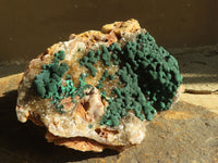 Natural Rare Ball Malachite On Drusy Quartz & Dolomite Matrix  x 1 From Kambove, Congo - Toprock Gemstones and Minerals