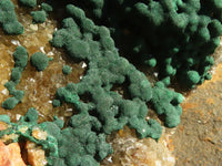 Natural Rare Ball Malachite On Drusy Quartz & Dolomite Matrix  x 1 From Kambove, Congo - Toprock Gemstones and Minerals