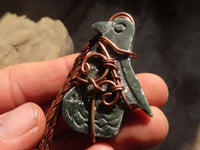 Polished  Copper Wire Wrapped Soapstone Eagle Pendants x 6 From Zimbabwe - Toprock Gemstones and Minerals