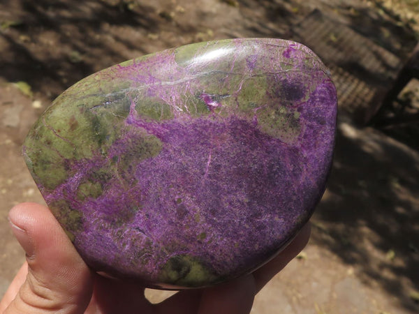 Polished Stunning Purple Stichtite Standing Free Forms  x 3 From Barberton, South Africa - TopRock