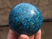 Polished Conglomerate Chrysocolla Spheres  x 2 From Congo - Toprock Gemstones and Minerals