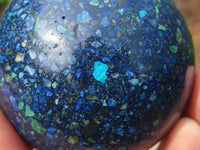 Polished Conglomerate Chrysocolla Spheres  x 2 From Congo - Toprock Gemstones and Minerals