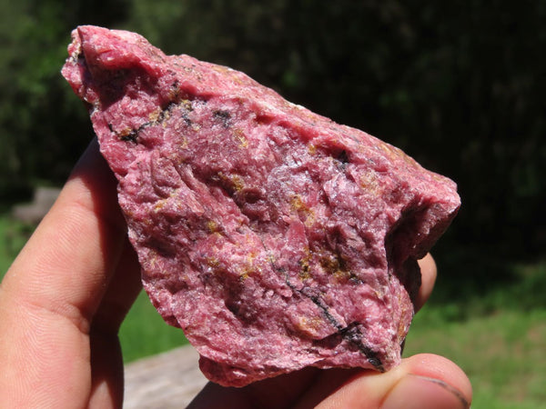 Natural Rhodonite, Quartz, Chromite Cobbed Rough Pieces  x 6 From Rushinga, Zimbabwe - TopRock