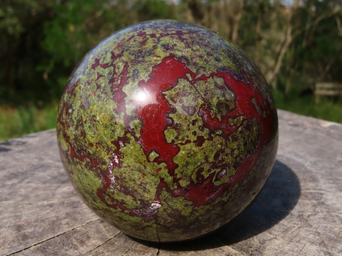 Polished Bastite Dragon Bloodstone Sphere x 1 From Tshipise, South Africa - TopRock