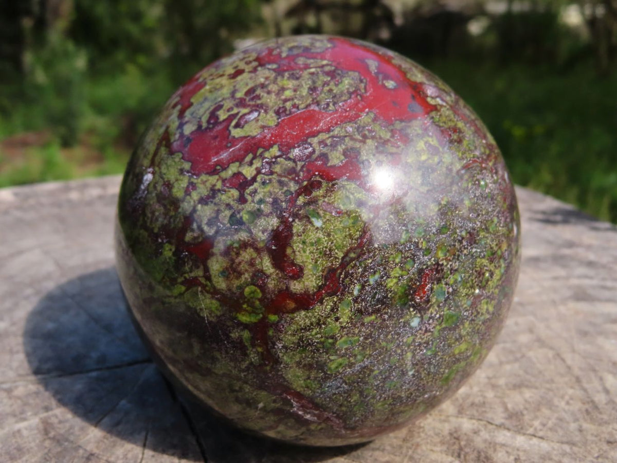Polished Bastite Dragon Bloodstone Sphere x 1 From Tshipise, South Africa - TopRock