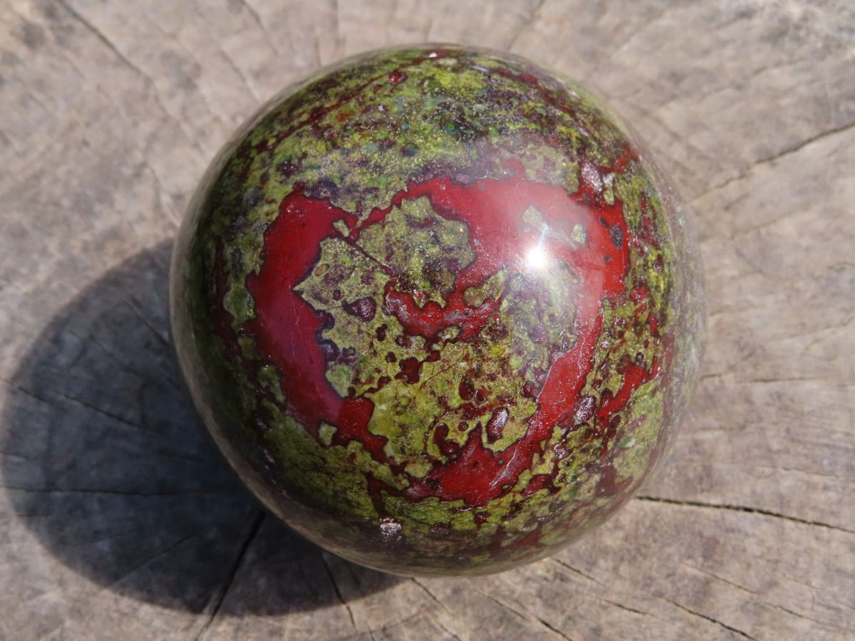 Polished Bastite Dragon Bloodstone Sphere x 1 From Tshipise, South Africa - TopRock