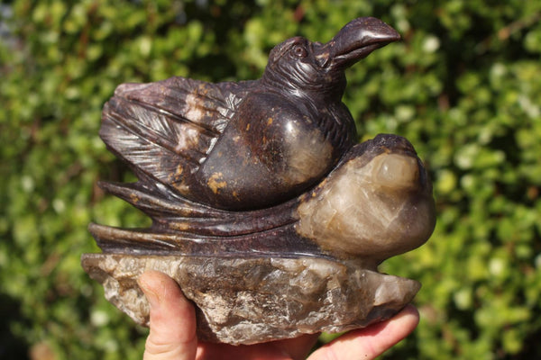 Polished Mating African Crow Lepidolite Carving  x 1 From Zimbabwe - TopRock