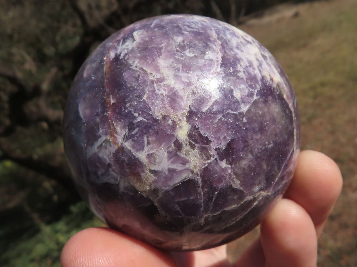Polished Deep Purple Lepidolite Spheres x 4 From Madagascar - TopRock