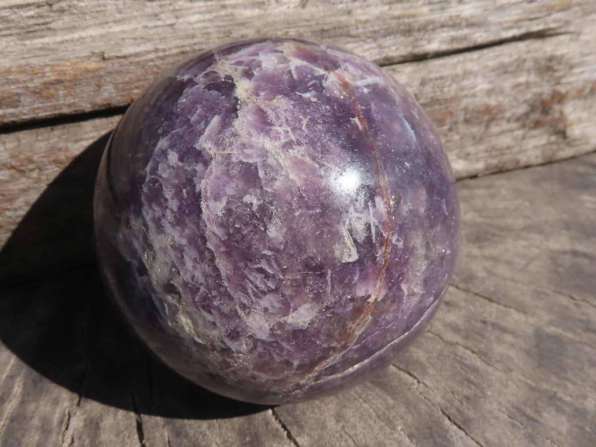 Polished Deep Purple Lepidolite Spheres x 4 From Madagascar - TopRock