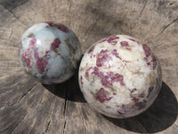 Polished Pink Rubellite Tourmaline Spheres  x 6 From Madagascar - TopRock