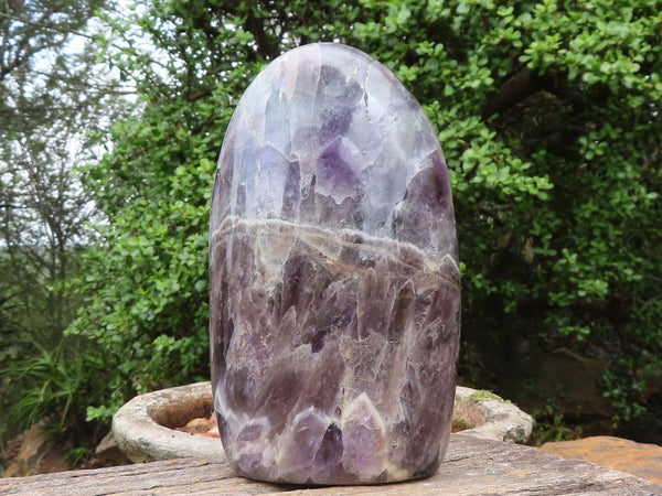 Polished Smokey Amethyst Standing Free Form  x 1 From Madagascar - Toprock Gemstones and Minerals 