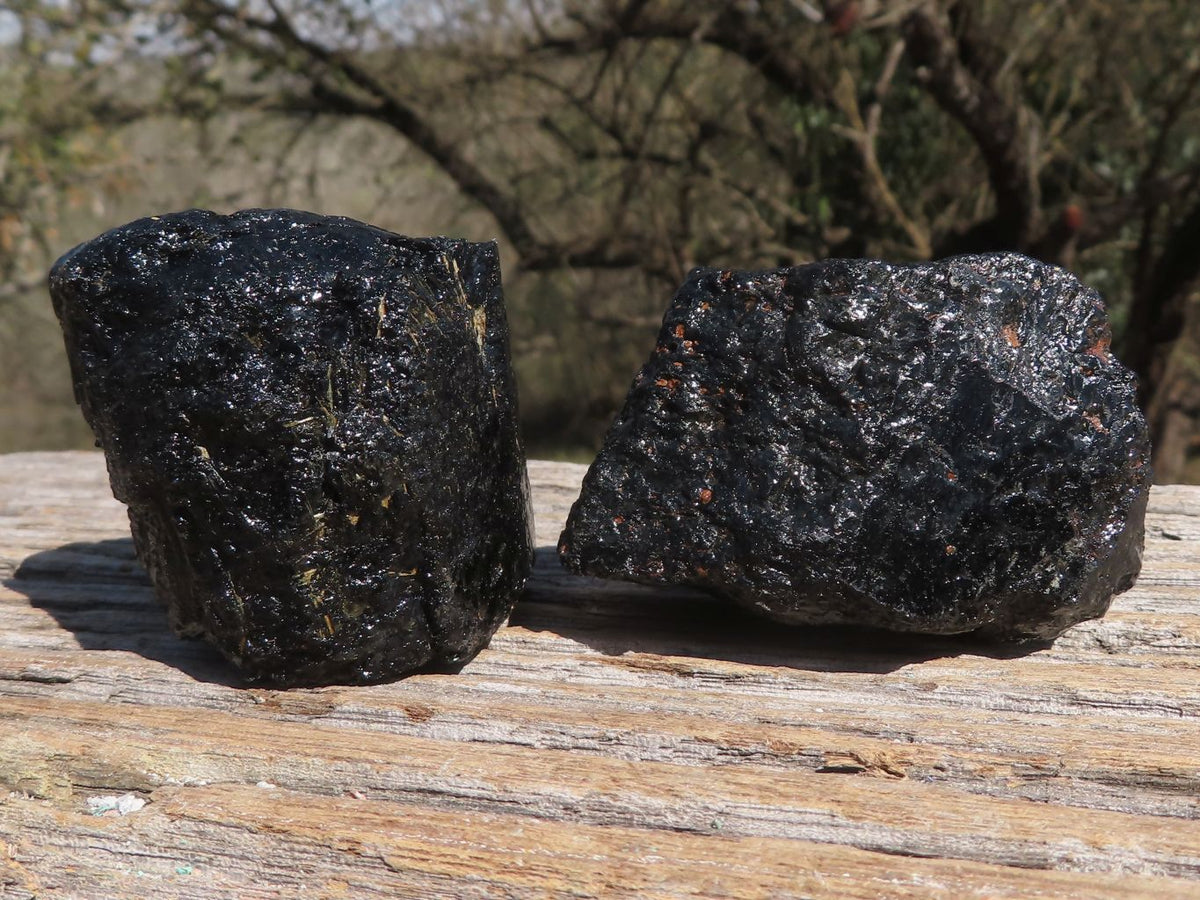 Natural Stone Sealed Alluvial Black Schorl Tourmaline Crystals x 14 From Zimbabwe - TopRock
