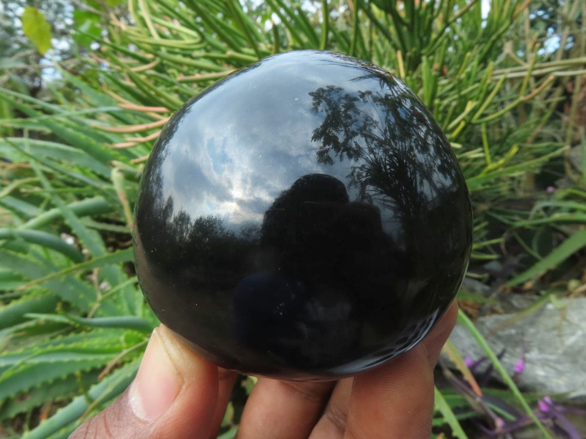 Polished Black Basalt Large Palm Size Gallets x 12 From Madagascar - TopRock