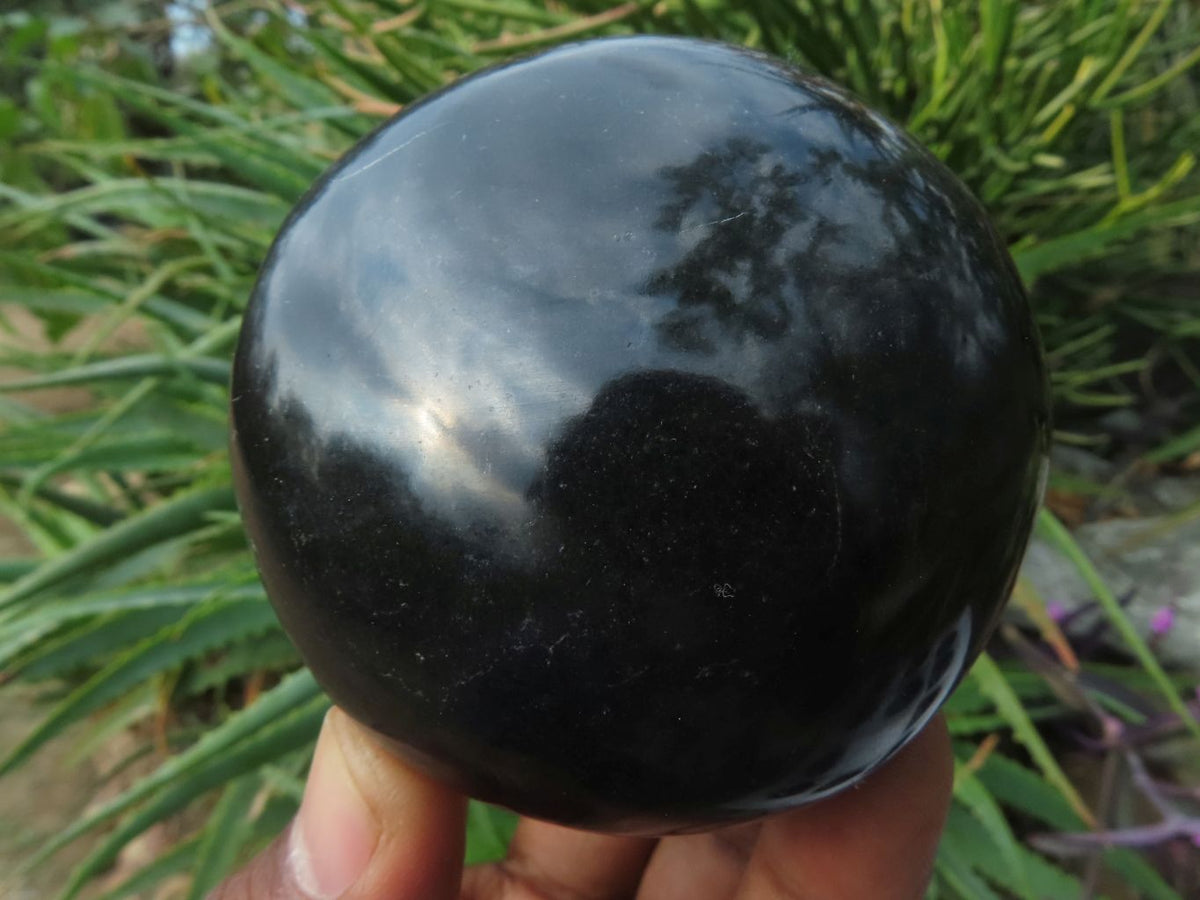 Polished Black Basalt Large Palm Size Gallets x 12 From Madagascar - TopRock