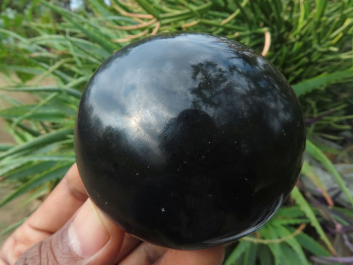 Polished Black Basalt Large Palm Size Gallets x 12 From Madagascar - TopRock