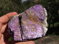 Natural Rare Metallic Purpurite Cobbed Specimens  x 3 From Namibia - TopRock